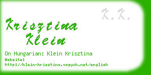 krisztina klein business card